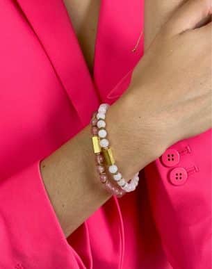boutique bijoux toulouse: bracelet caixa rhodochrosite pierre naturelle
