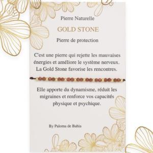 boutique bijoux toulouse: bracelet cordon gold stone pierre naturelle