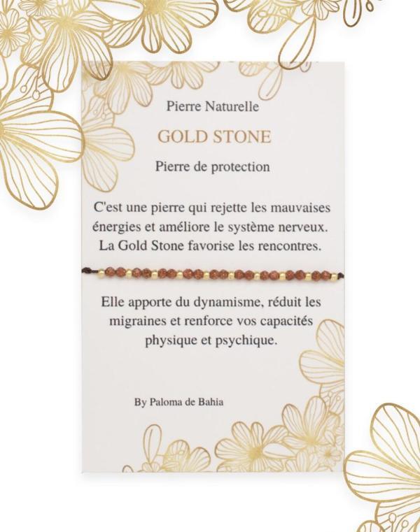 boutique bijoux toulouse: bracelet cordon gold stone pierre naturelle