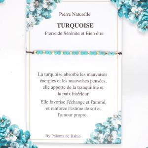 boutique bijoux toulouse : bracelet turquoise cordon pierre naturelle