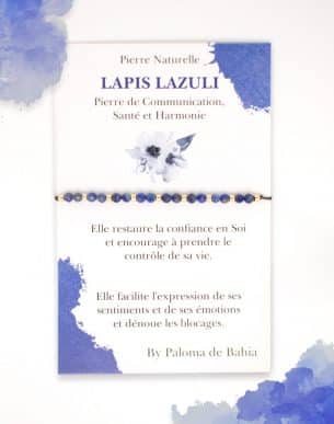 boutique bijoux toulouse : lapis lazuli bracelet avec pierre naturel