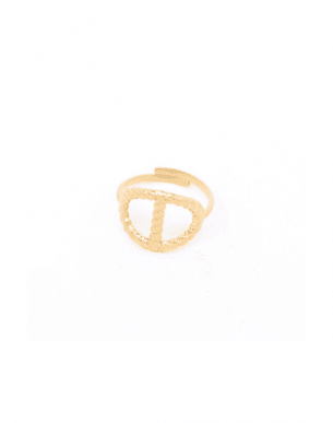 boutique bijoux toulouse: bague esme torsade doré en acier inoxydable