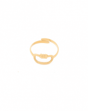 boutique bijoux toulouse: bague nudo doré en acier inoxydable