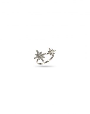 Bague Evangeline argenté en acier inoxydable. Boutique bijoux Toulouse