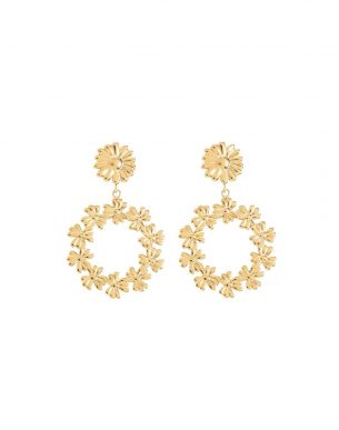 Boucles Flora acier inoxydable . Boutique bijoux Toulouse