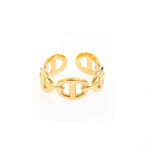 bague esme dore ajustable acier inoxydable boutique bijoux toulouse
