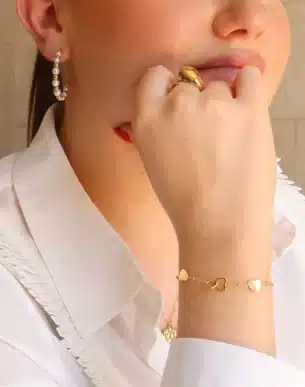goutte bague ajustable dore mannequin boutique bijoux toulouse