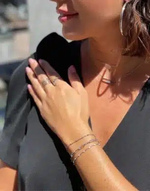 Bracelet Ligacoes Maille argenté