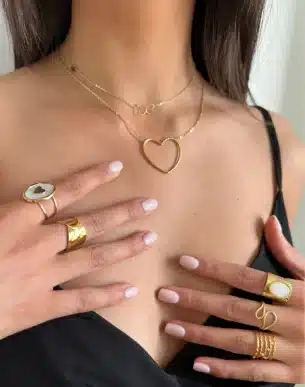 Collier Coeur Billes