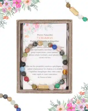 bracelet 7 chakras caixa pierre naturelle boite bijoux boutique toulouse