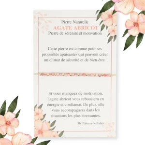 bracelet agate abricot pierre naturelle boutique bijoux toulouse