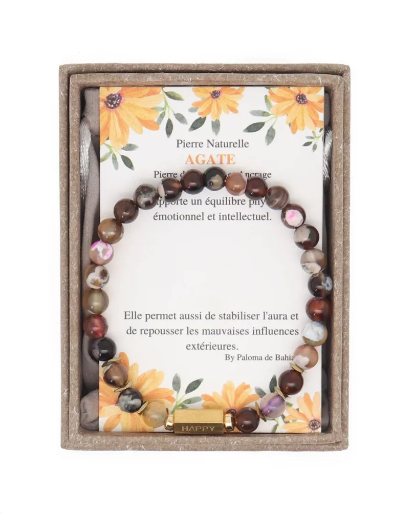 bracelet agate caixa pierre naturelle boite boutique bijoux toulouse