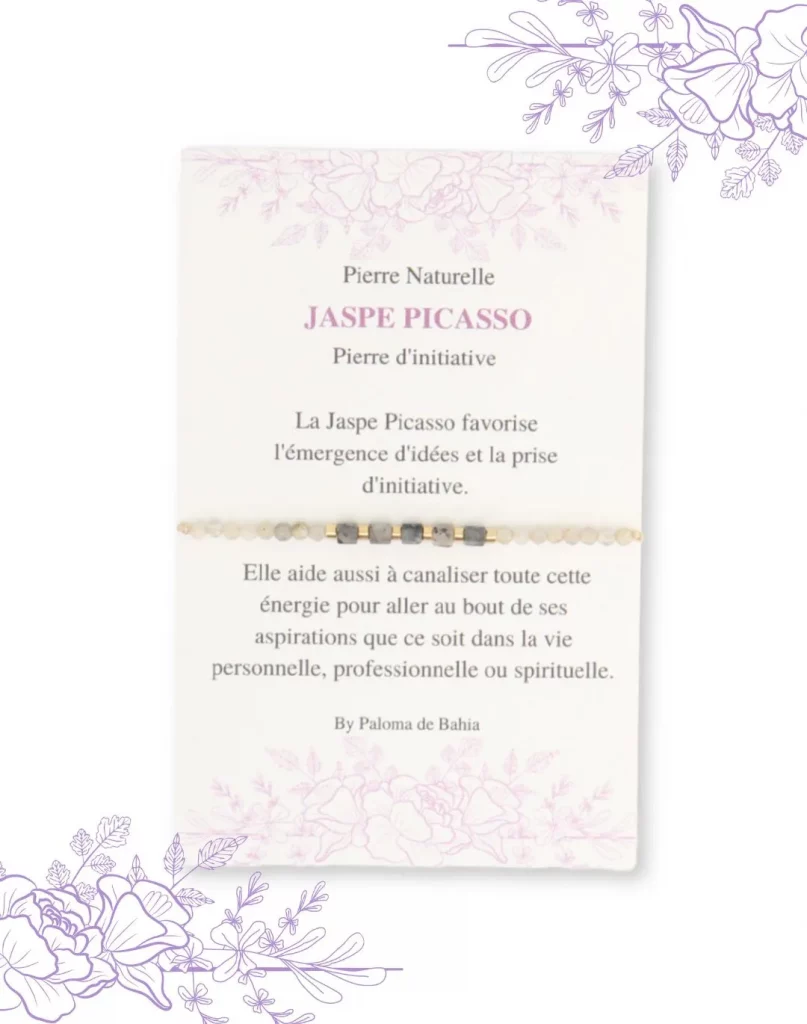 bracelet jaspe picasso pierre naturelle boutique bijoux toulouse