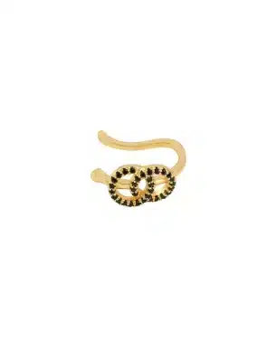 earcuff segundo noir dore acier inoxydable boutique bijoux toulouse