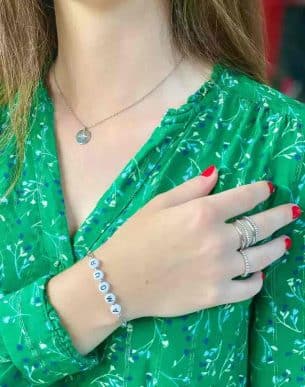 bague bolitas acier inoxydable argente ajustable sur mannequin boutique bijoux toulouse