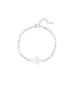 bracelet trebol nacre