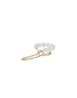 ear cuff perles en acier inoxydable doré boutique bijoux Toulouse