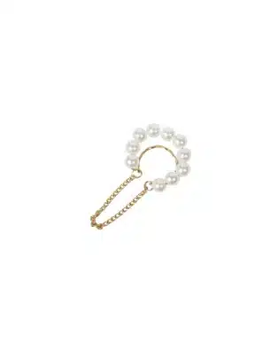 ear cuff perles en acier inoxydable doré boutique bijoux Toulouse