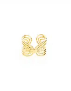 bague elila en acier inoxydable dore boutique bijoux toulouse