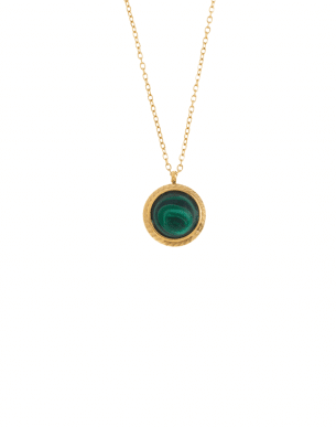 collier malachite rond