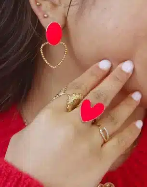 Bague Palma en acier inoxydable dore mannequin bijoux boutique toulouse