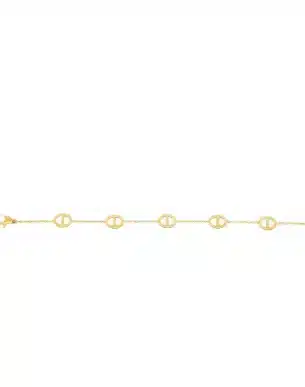 Bracelet Esme chaines en acier inoxydable dore avec noeuds marins boutique bijoux toulouse